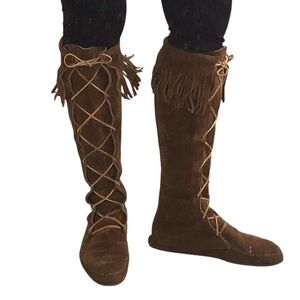 MINNETONKA 1422 Brown Boots Size 8